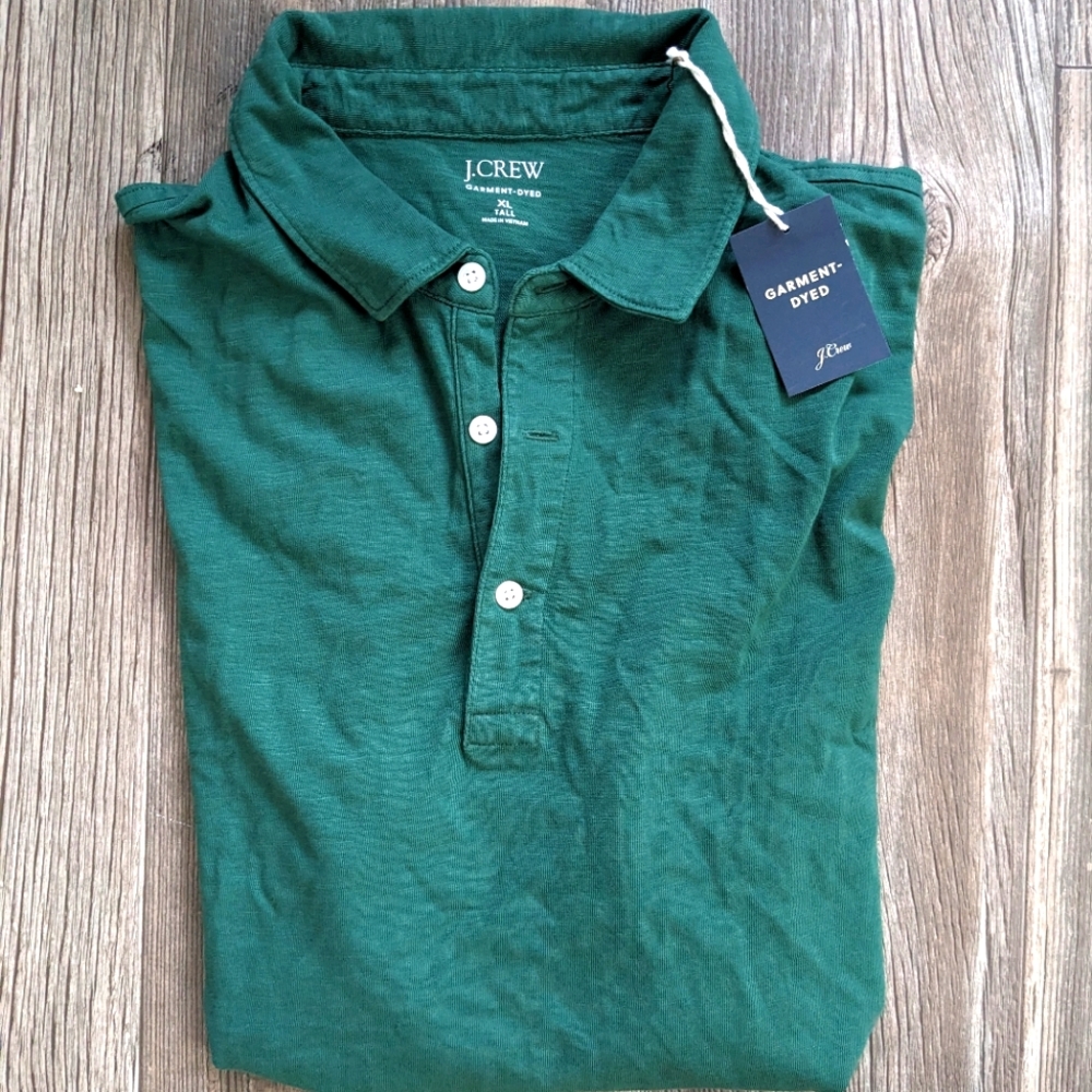 J.Crew Garment-Dyed Slub Cotton Polo Shirt